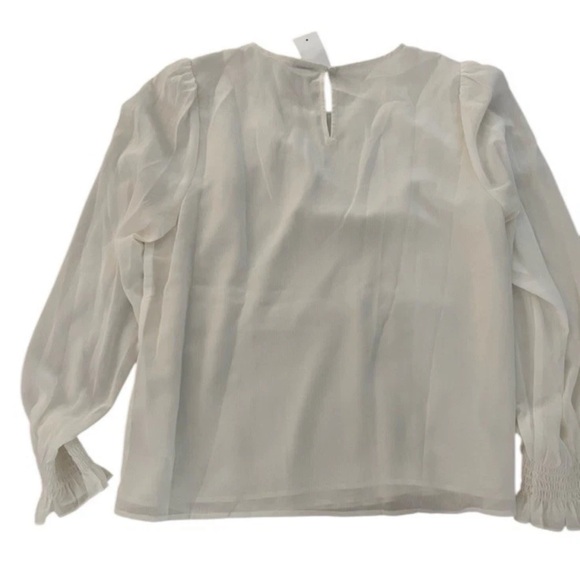 J Crew Long-sleeve top with smocked cuffs in Ivory Size M $79.50 - Picture 5 of 7